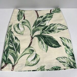 Ann Taylor Tropical Leaf Print Skirt
